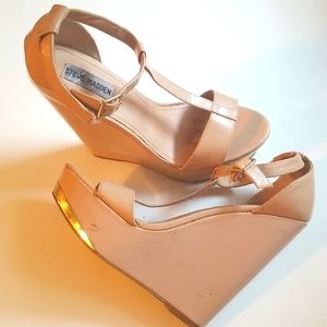 Nude Steve Madden Wedges